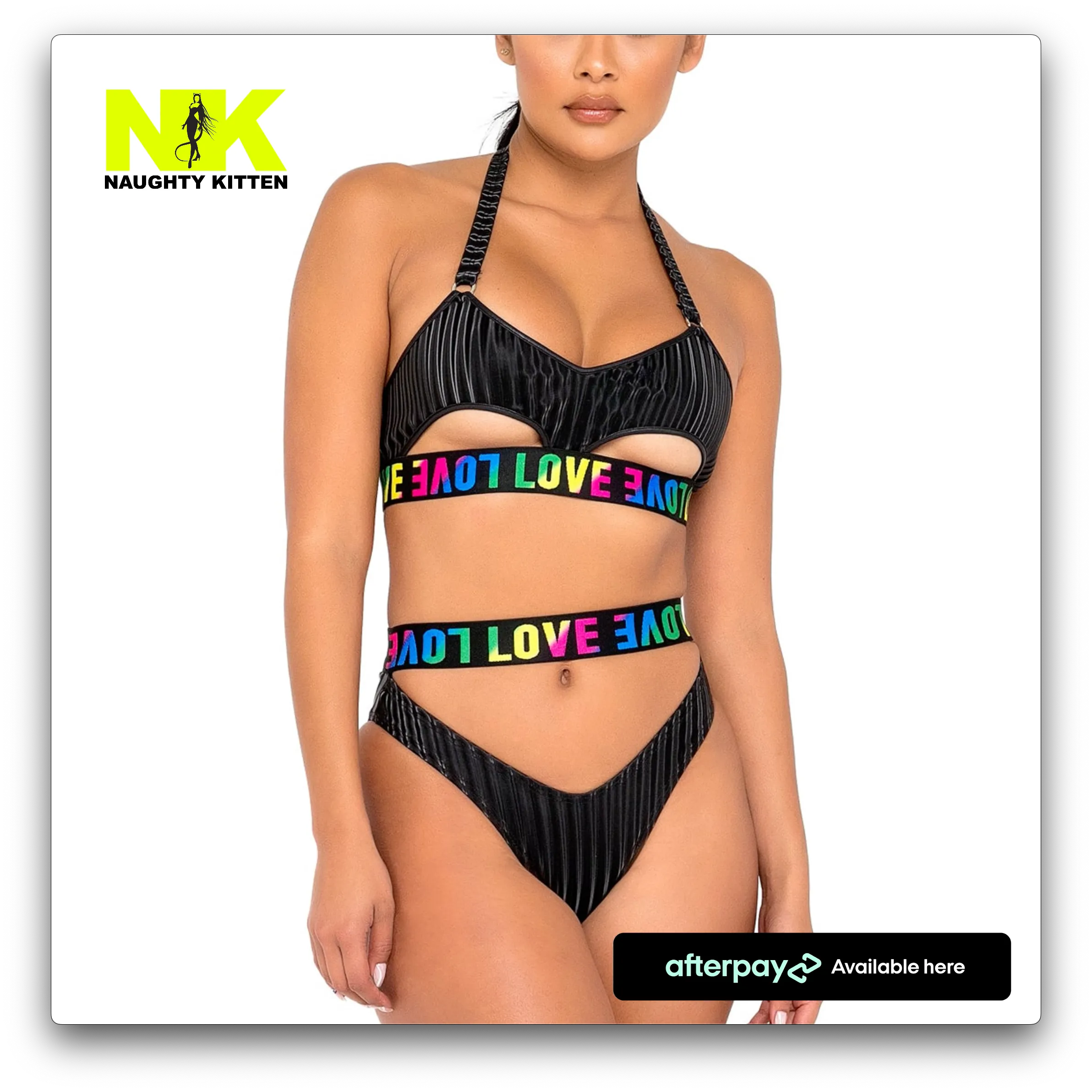 Pride Bikini Top with Underboob Cutout