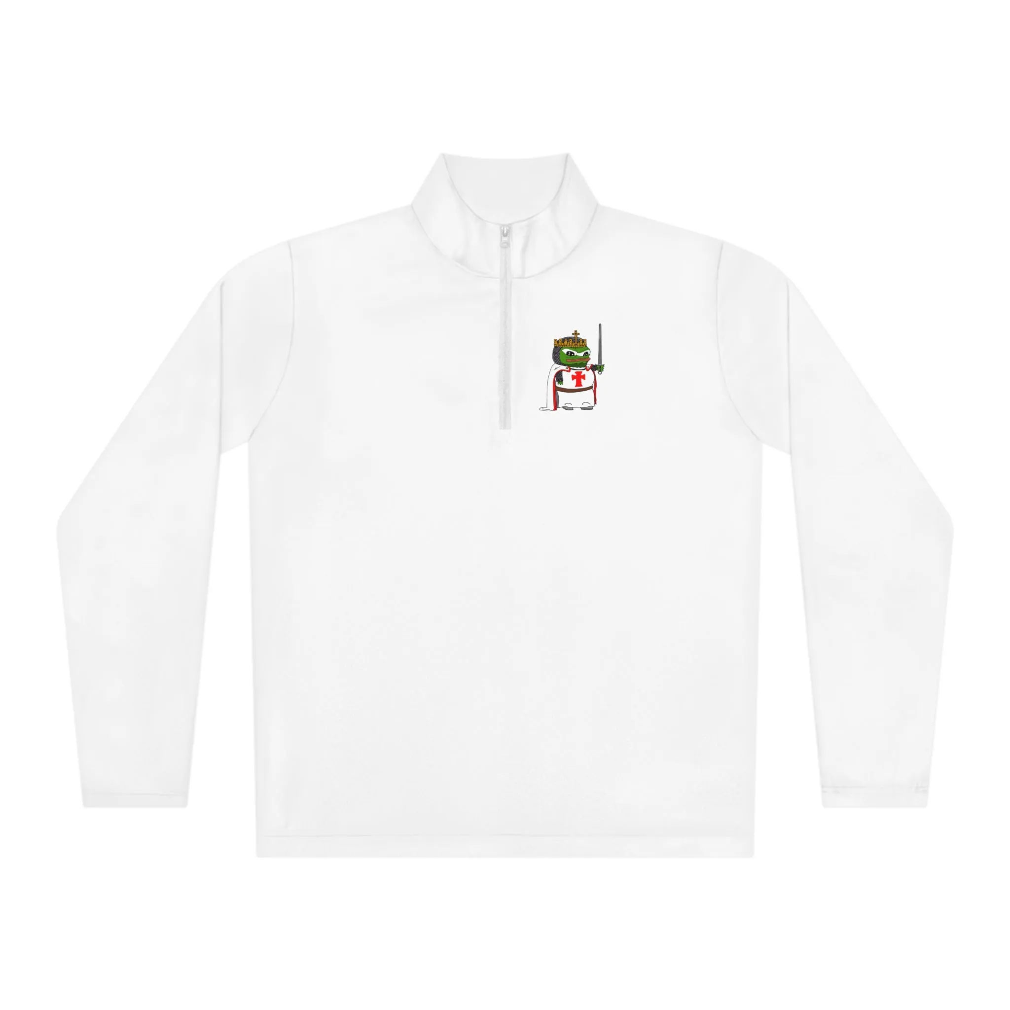 "Toadally Crusadin" Rare Pepe Quarter-Zip Pullover