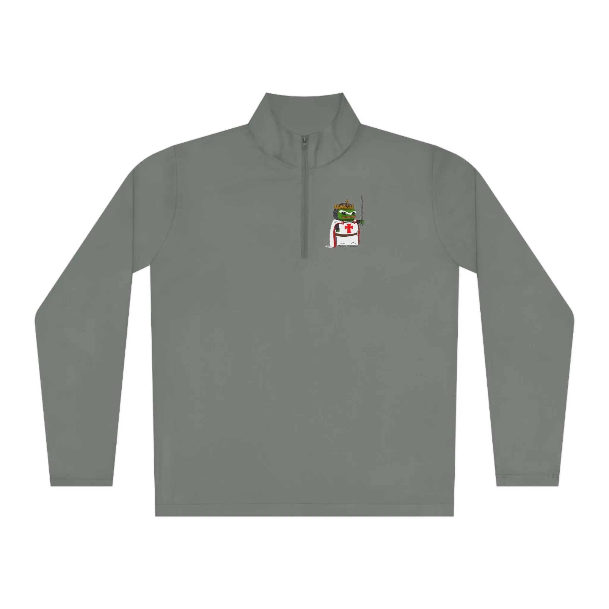 "Toadally Crusadin" Rare Pepe Quarter-Zip Pullover