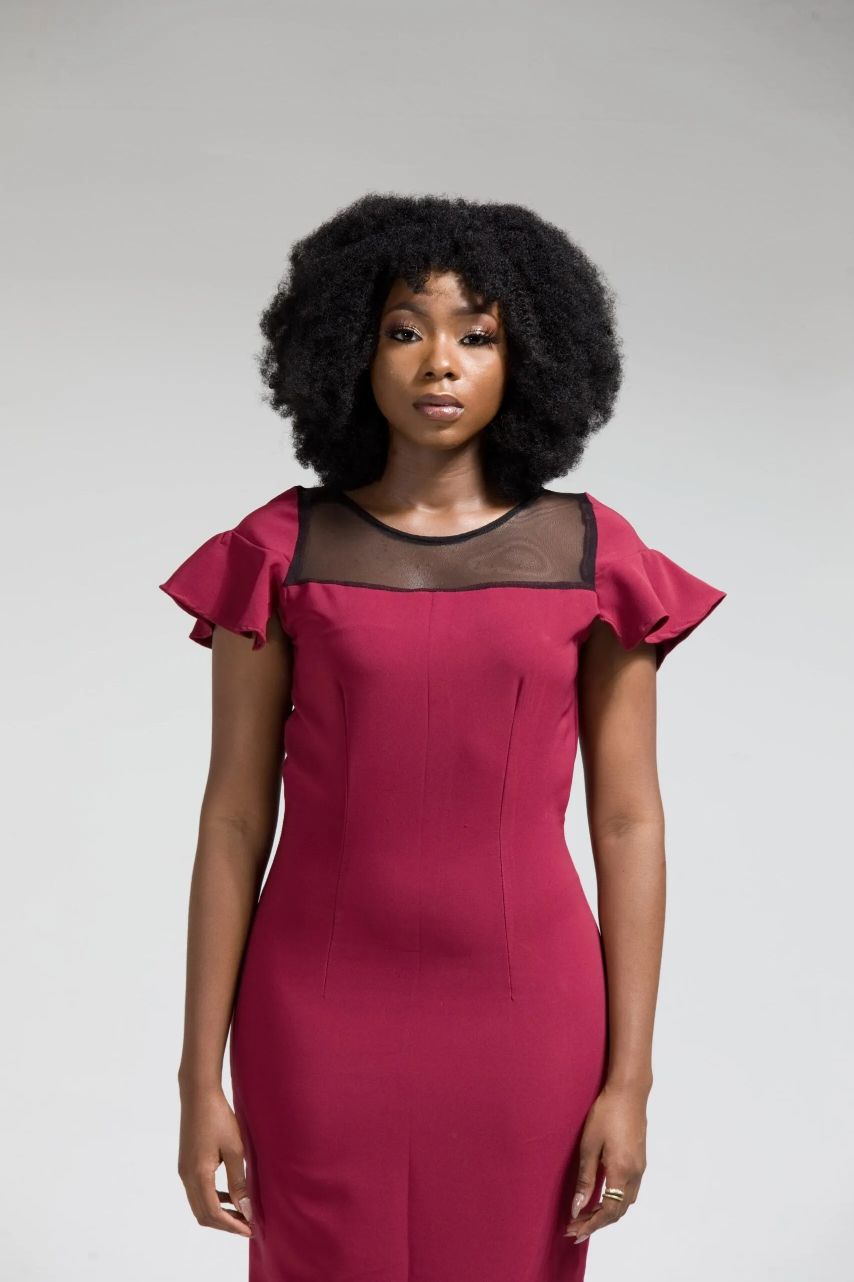 Samia Curp Sleeve Midi Dress