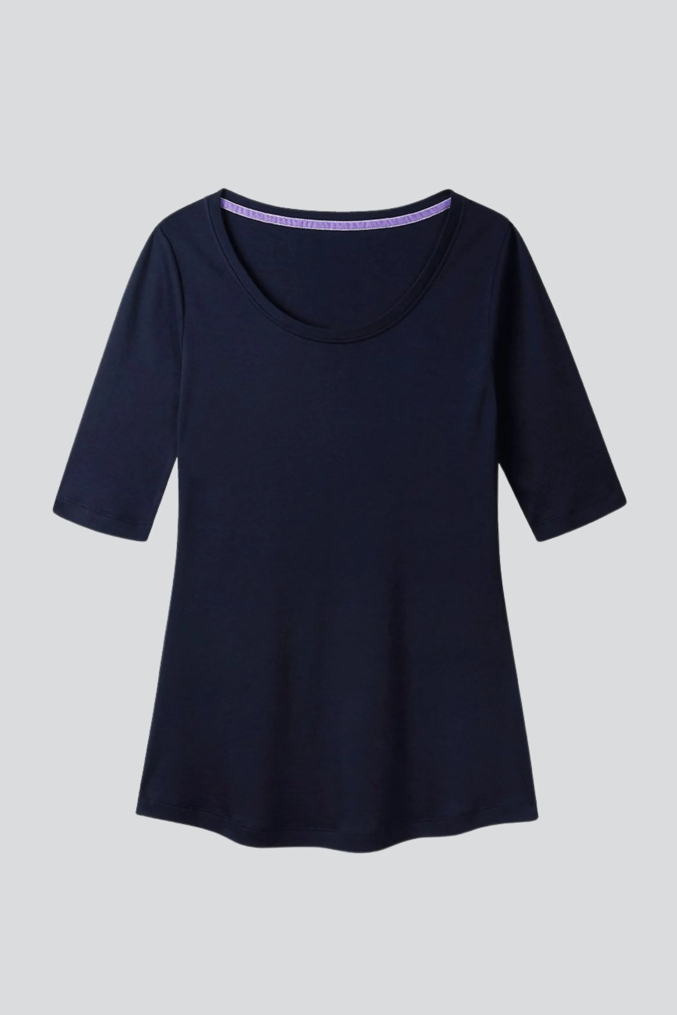 Scoop Neck Cotton Modal Blend Half Sleeve T-Shirt | Multiple Colours