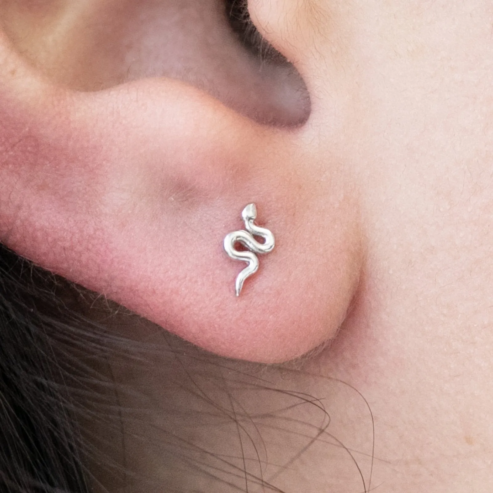 Snake Flat Back Earring