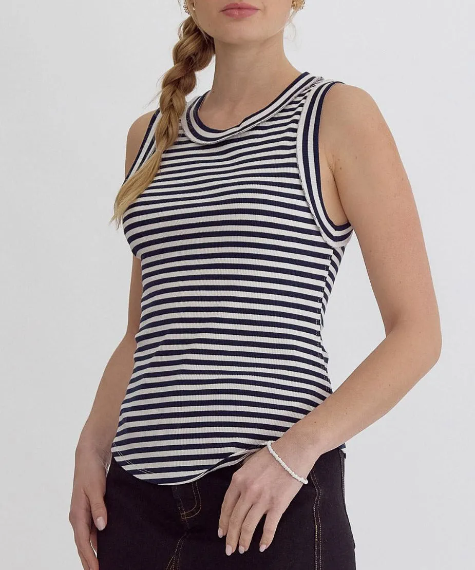 Stripe Tank Top - Navy