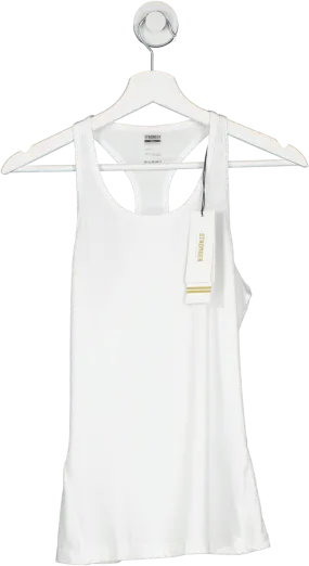 Stronger White Signature Racerback Tank Top BNWT UK S