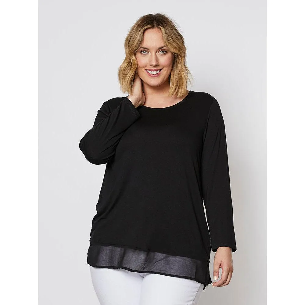 Threadz Georgette Hem Black