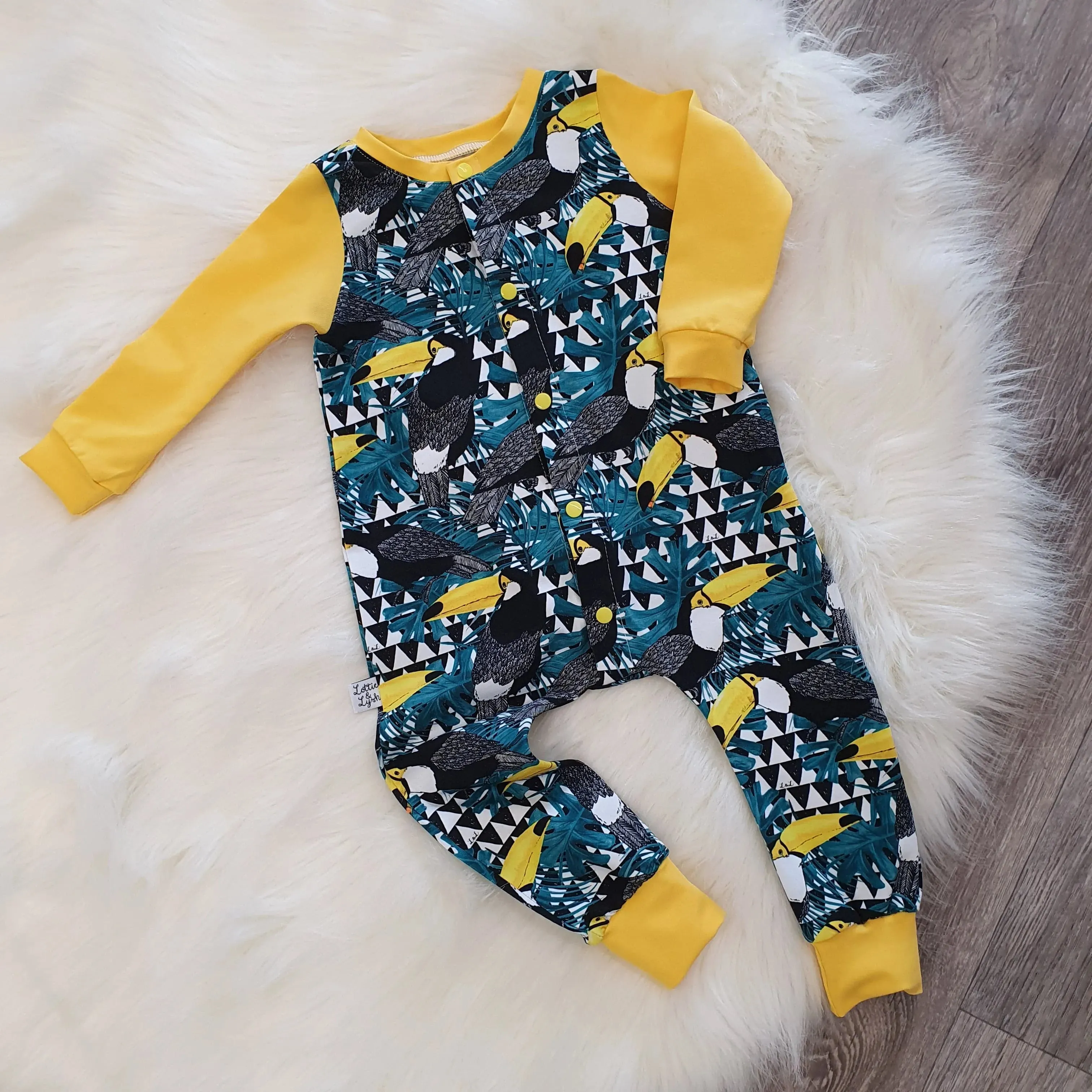 Toddler & Baby Romper | Toucans Long Leg Popper Romper