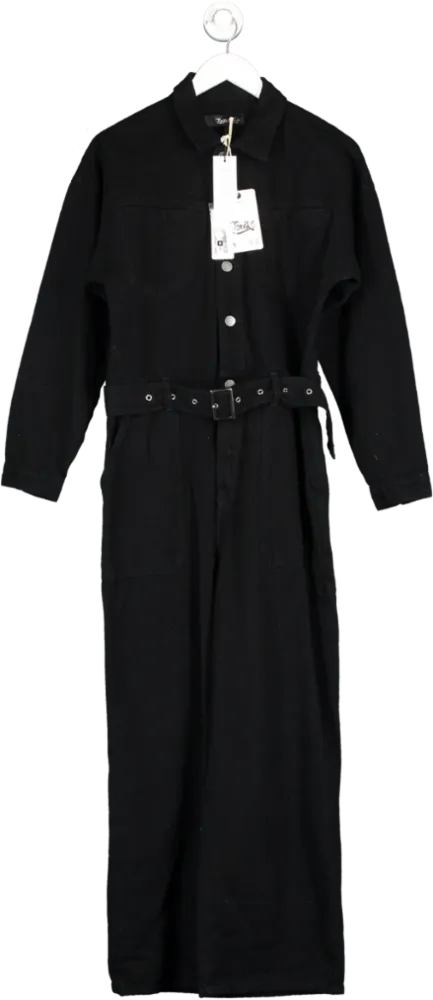 Toxik3 Black Helen Wide Leg Jumpsuit UK S