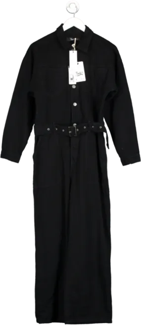 Toxik3 Black Helen Wide Leg Jumpsuit UK S