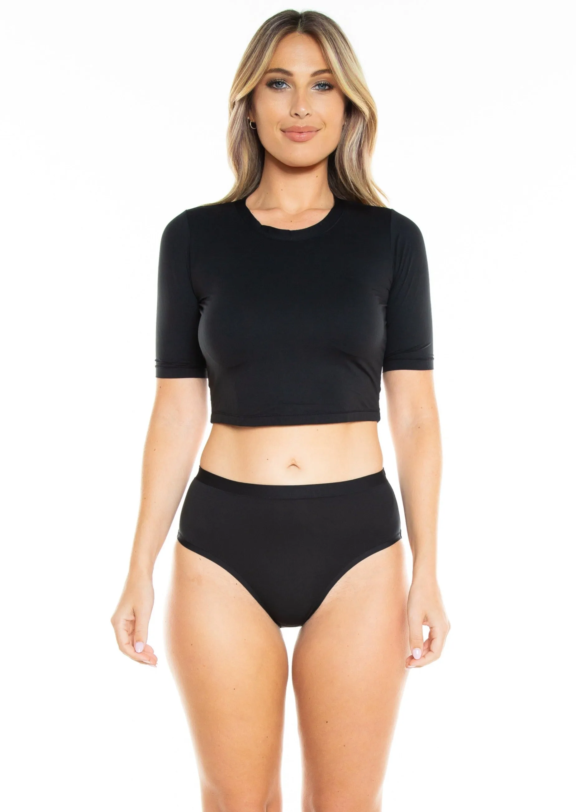 Ultra Lightweight Stretch Knit Crop Top