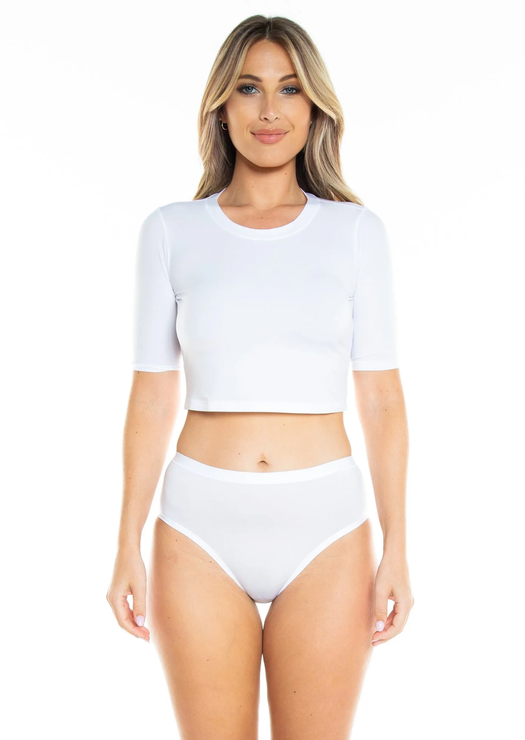 Ultra Lightweight Stretch Knit Crop Top