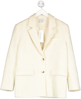 Weekend and Beyond Cream Meryl Tweed Blazer UK S