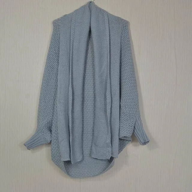 Winter Cardigans For Women Oversize Batwing Sleeves Long Cardigan