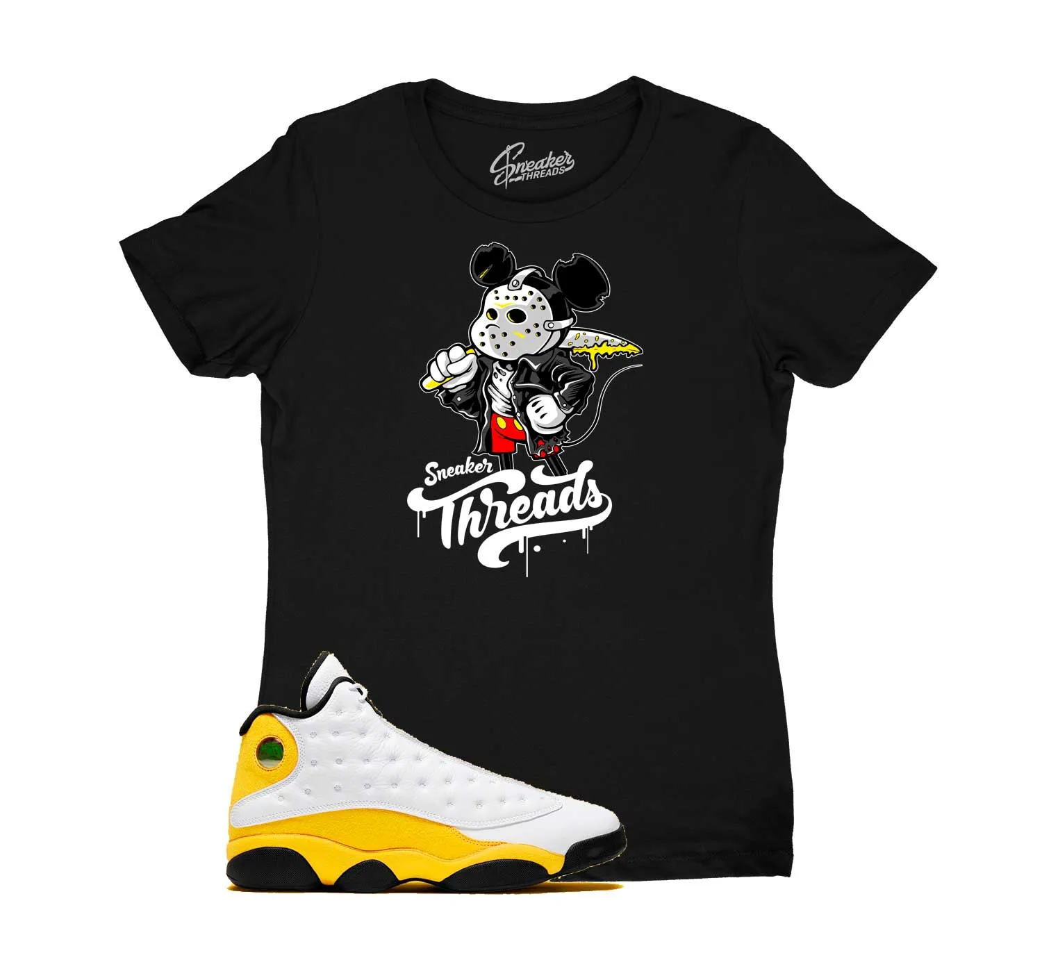 Womens Del Sol 13 Shirt - Killa Mouse - Black