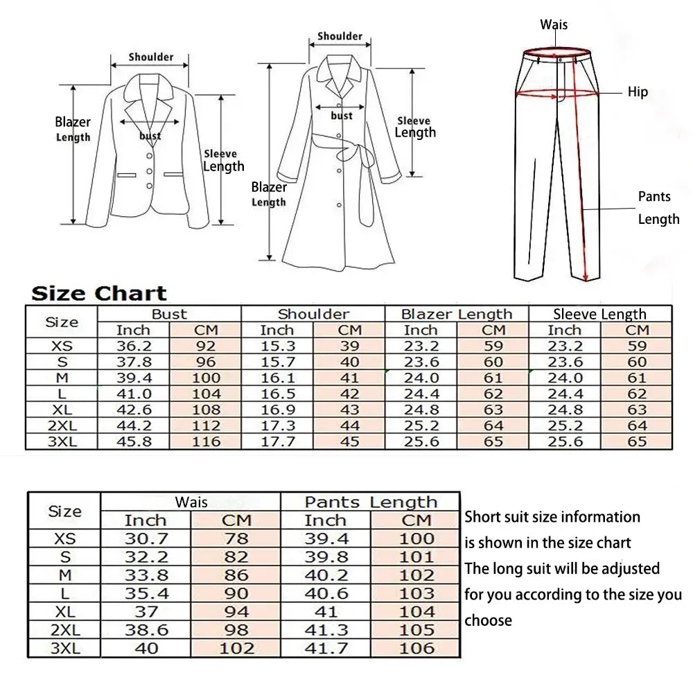 Womens Suits for Formal Women Pant Sets 2-Piece Custom Fit Dresses Women's  Suit