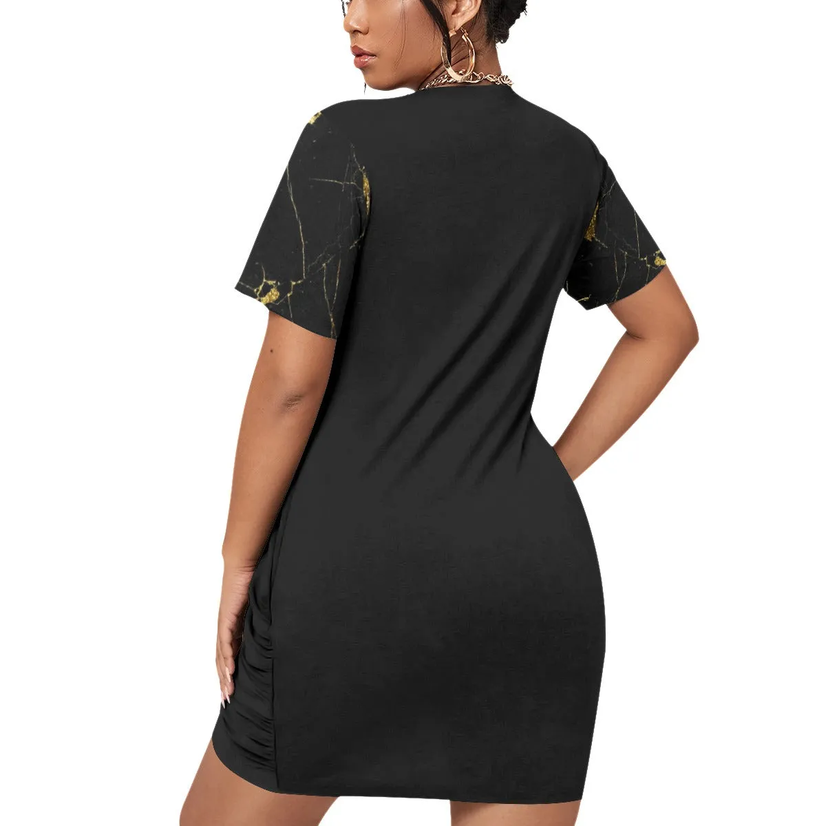 Yahuah-Tree of Life 02-03 Election Designer Stacked Hem Plus Size Mini Dress