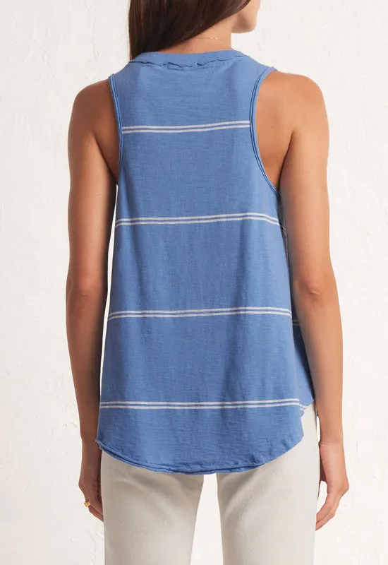 Z Supply - Vagabond Twin Stripe Tank Top Blue Isle