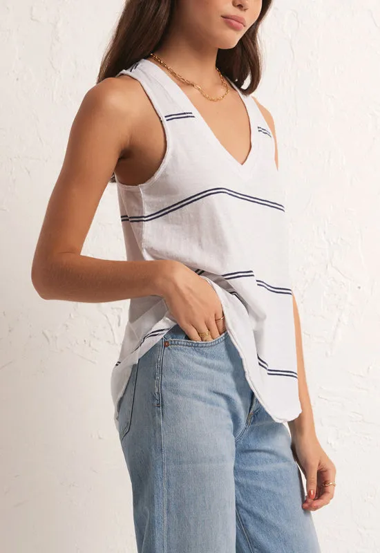 Z Supply - Vagabond Twin Stripe Tank Top White