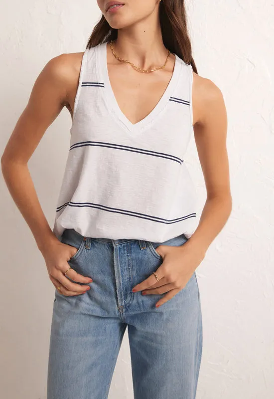 Z Supply - Vagabond Twin Stripe Tank Top White